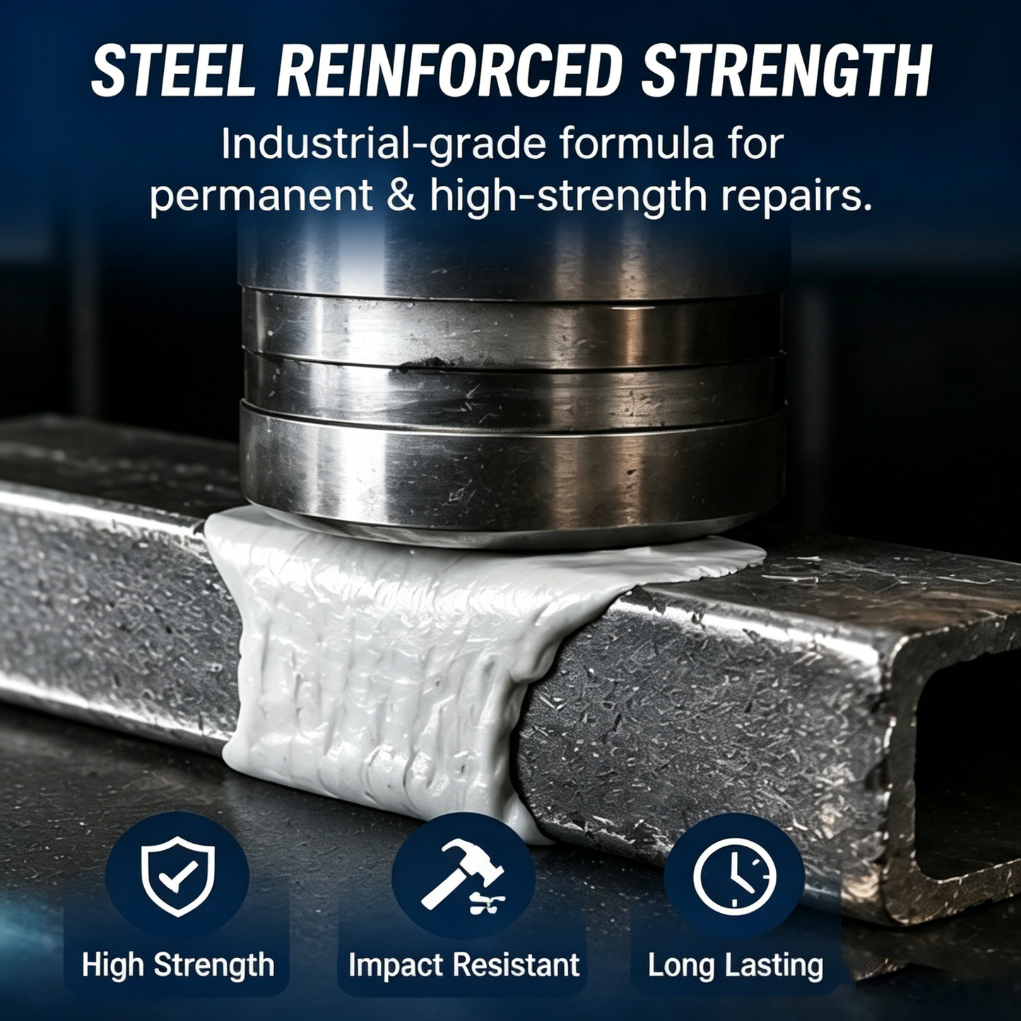 💥🏠Steel Reinforced Epoxy Repair Putty — Universal Glue for Metal, Wood, Plastic