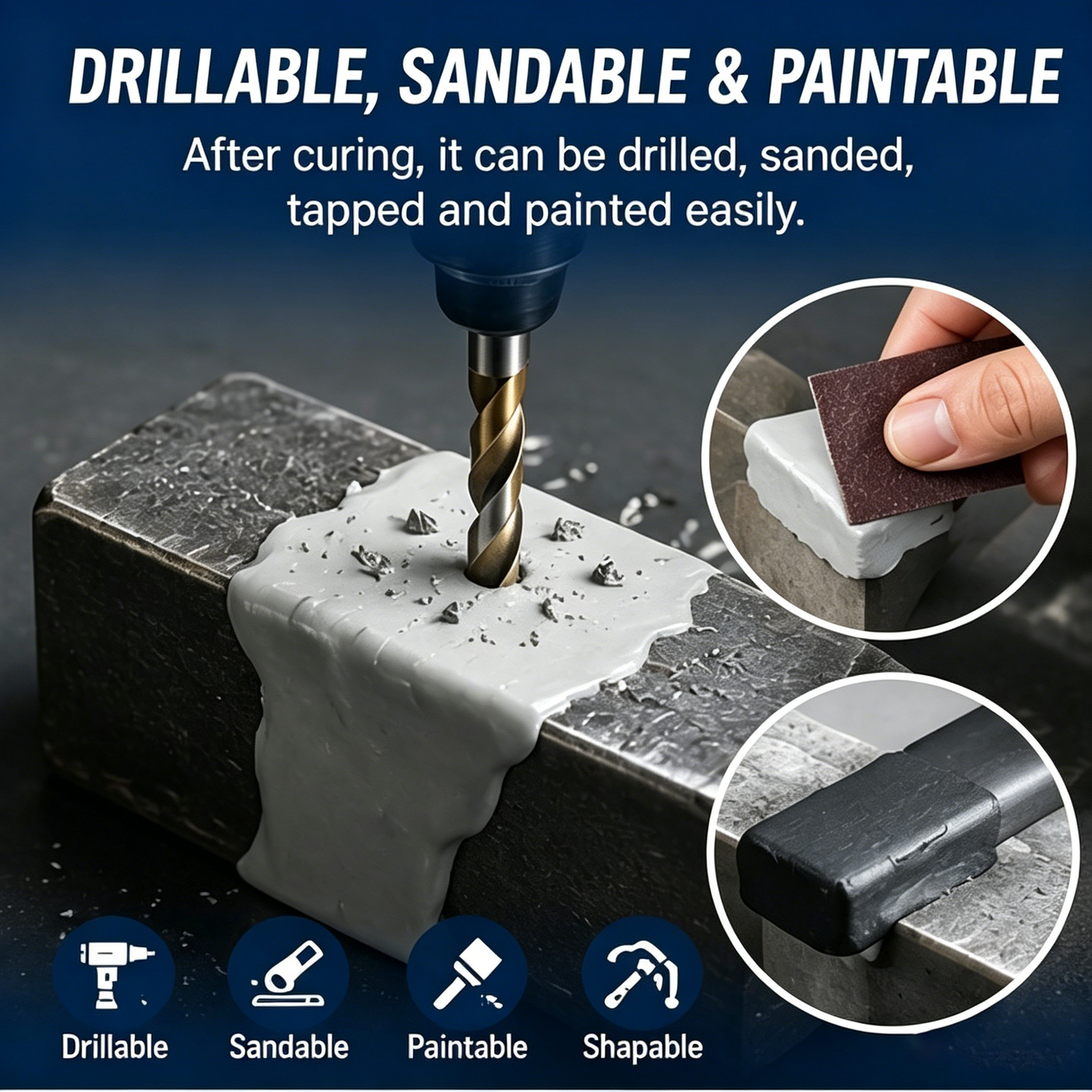 💥🏠Steel Reinforced Epoxy Repair Putty — Universal Glue for Metal, Wood, Plastic