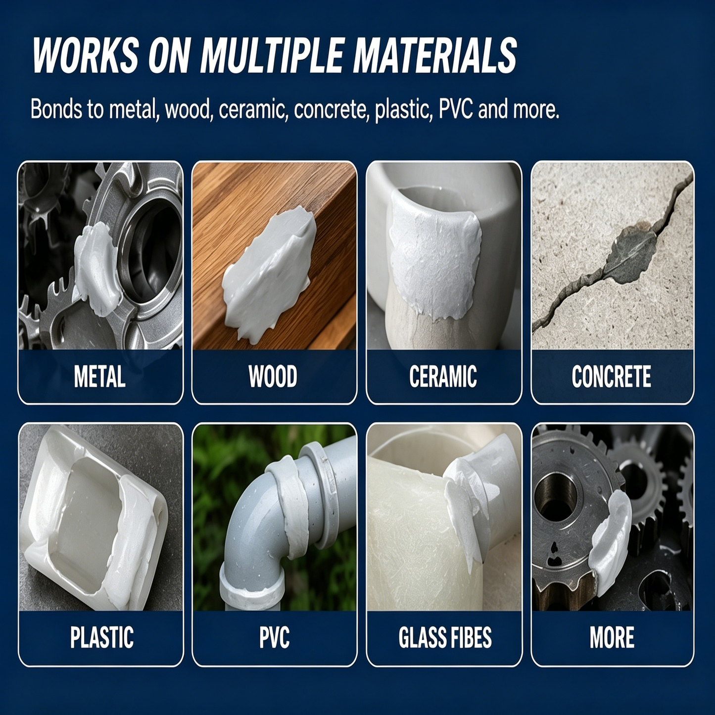 💥🏠Steel Reinforced Epoxy Repair Putty — Universal Glue for Metal, Wood, Plastic